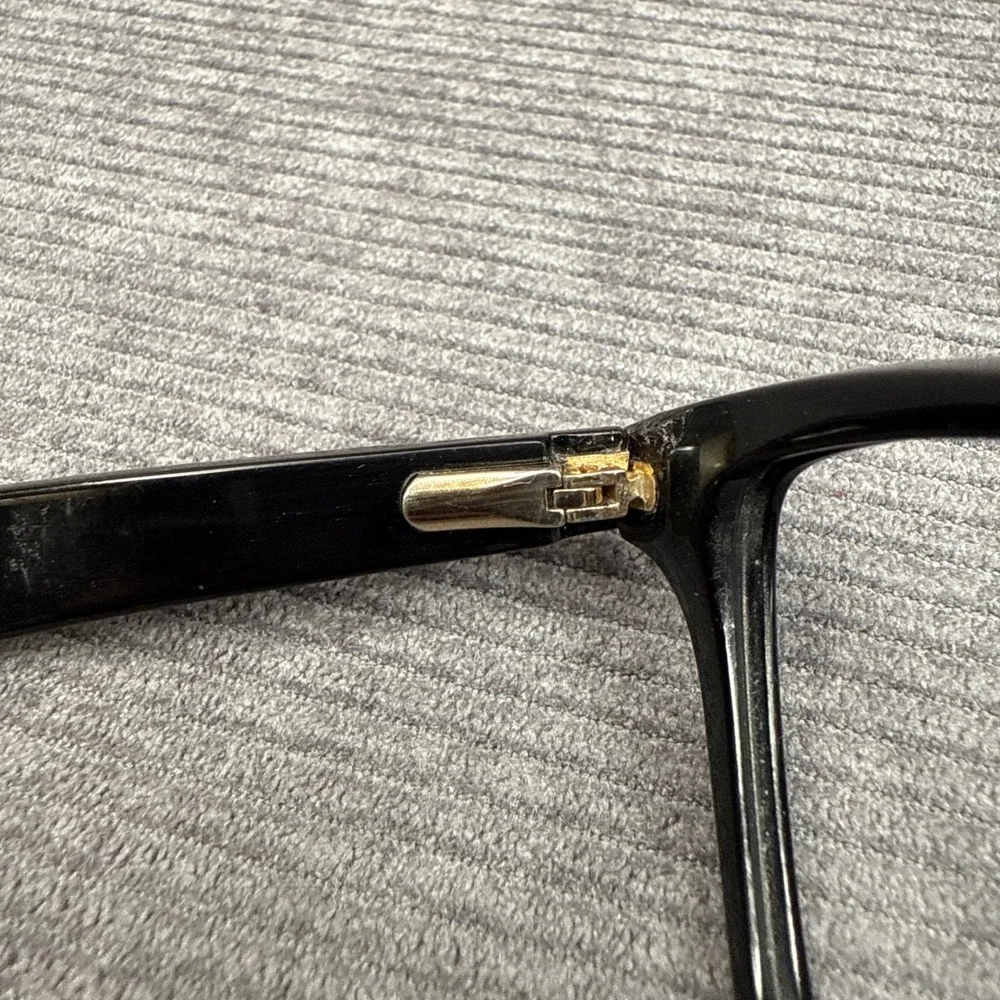 Marc Jacobs Black Cat Eye Optical Y2K Glasses Frames Gold Logo Designer Womens
